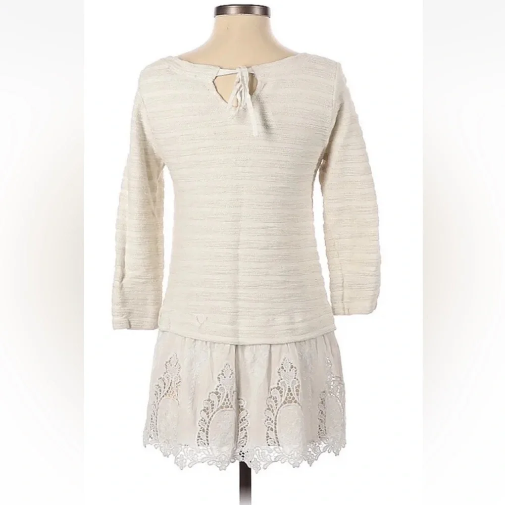Anthropologie Sunday in Brooklyn Women's Cream East Falls Pullover Sweater Small